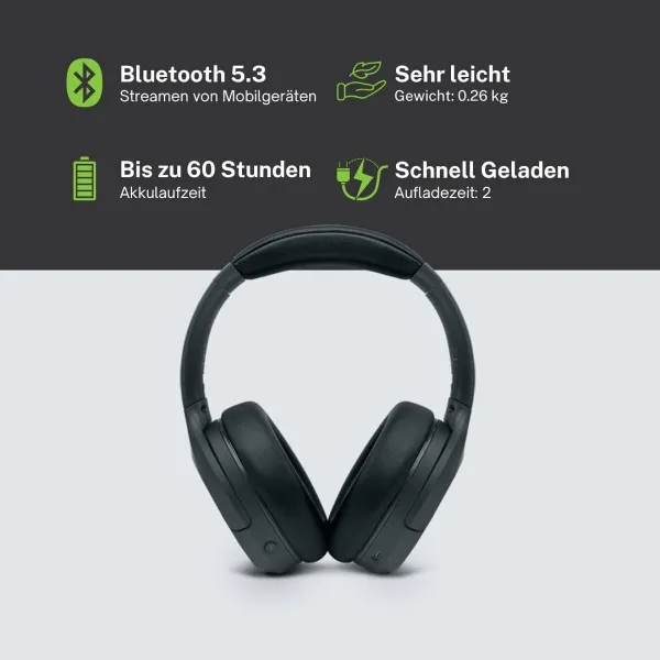Kuulokkeet mikrofonilla Muse M295ANC Musta Harmaa