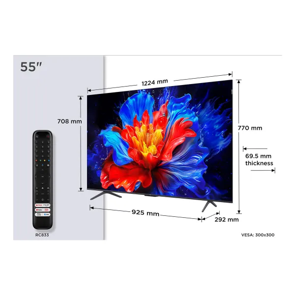 Smart TV TCL 55P89K       55 55" 4K Ultra HD HDR QLED