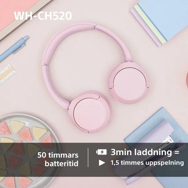 Uždaro tipo ausinės Sony WHCH520Y      * Geltona