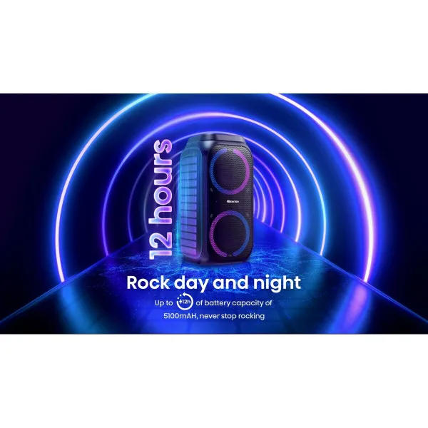 Портативный Bluetooth-динамик Hisense Party Rocket 160 Чёрный 160 W