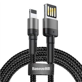 Baseus cable Cafule USB - Lightning 1,0 m 2,4A gray-black double side USB