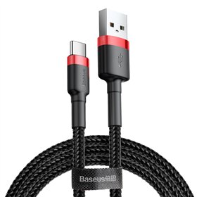 Baseus cable Cafule USB - USB-C 2,0 m 2A red-black