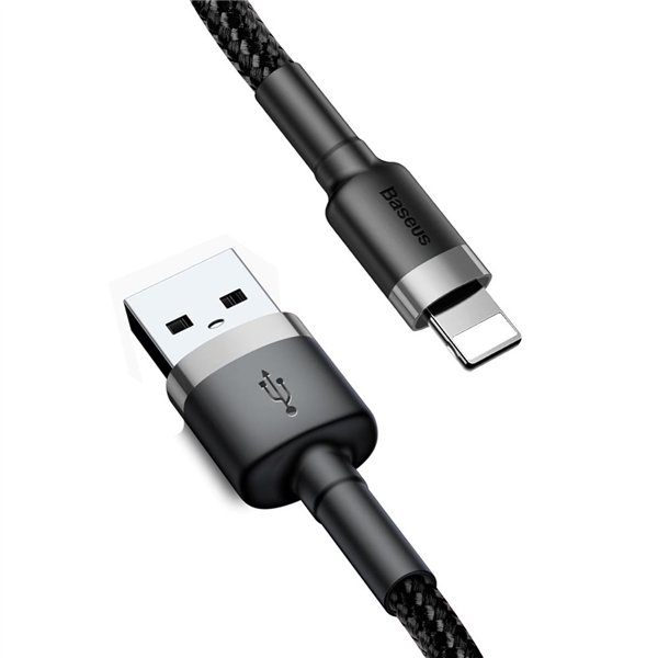 Baseus cable Cafule USB - Lightning 0,5 m 2,4A grey-black