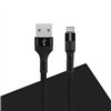 Maxlife MXUC-01 kaapeli USB - USB-C 1,0 m 2A musta nailon