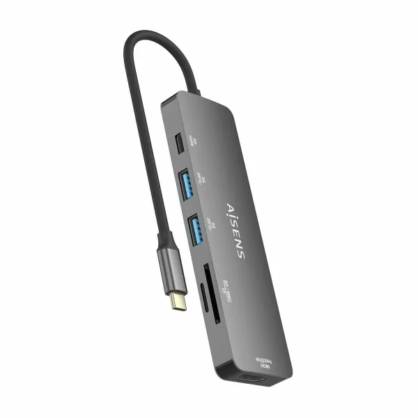 USB šakotuvas Aisens ASUC-6P016-GR Pilka Spalvotas