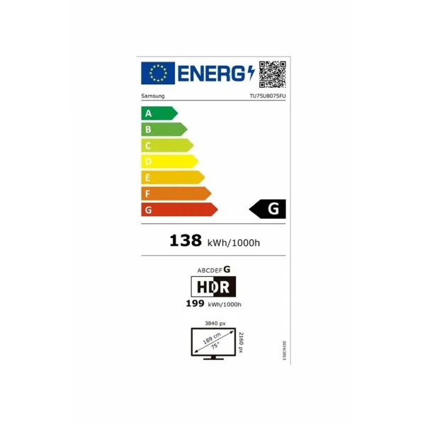 Smart TV Samsung TU75U8075FUXXC 4K Ultra HD 75" LED HDR