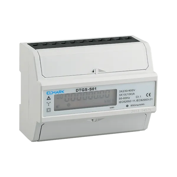 KWH-MITTARI DIN-KISKOON DTGS-S01, RS485, KOLMIVAIHEISET, NELJÄ TARIFFIA, 7 MODUULIA