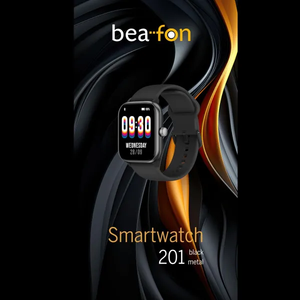 Nutikell beafon WATCH 201 1,85" Must Hõbedane