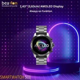 Smartwatch beafon WATCH 501 1,43" Steel Matte back