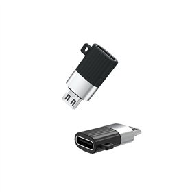 XO adapteris NB149-C USB-C - microUSB, melns | Pirkt tiešsaistē — Megaluks