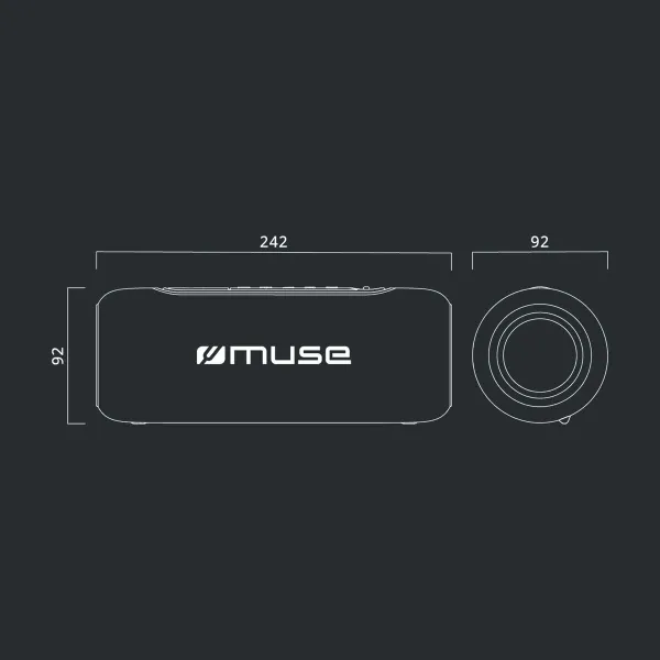 Portatīvie Bezvadu Skaļruņi Muse M780BTR     20W Zils 20 W