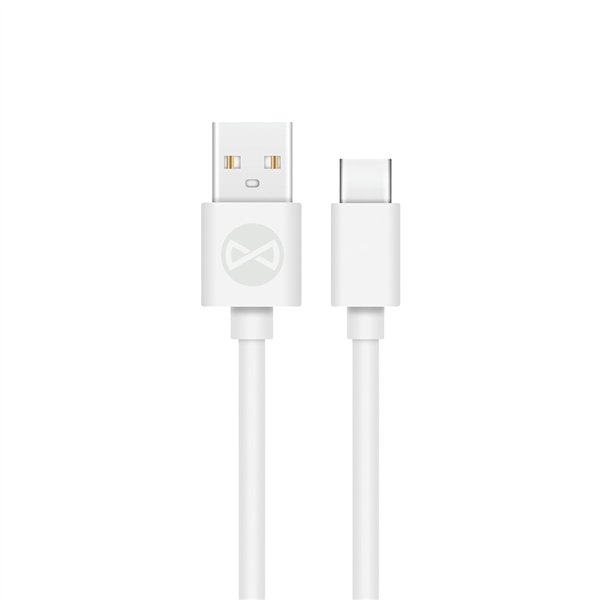 Forever-kaapeli USB - USB-C 1,0 m 3A valkoinen | Osta verkosta — Megaluks