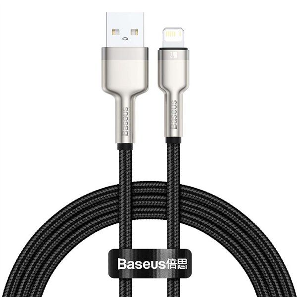 Baseus cable Cafule Metal USB - Lightning 1,0 m 2,4A black