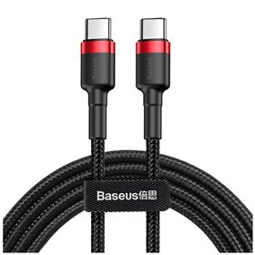 Baseus cable Cafule PD USB-C - USB-C 1,0 m red-black 60W