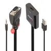 VGA - HDMI-adapteri audiolla LINDY Musta