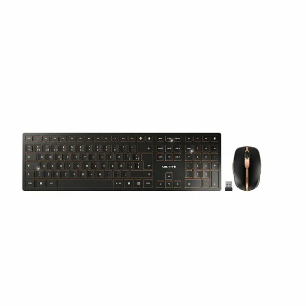Klaviatūra un Pele Cherry JD-9100ES-2 Melns Spāņu QWERTY