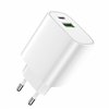 Forever wall charger 1xUSB QC 3.0 + 1xUSB-C PD 20W LS-04 white