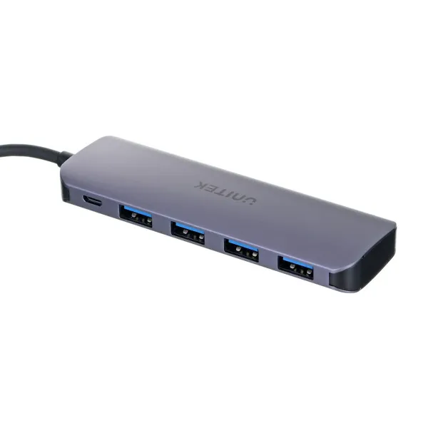 USB Centrmezgls Unitek P5+ Pelēks