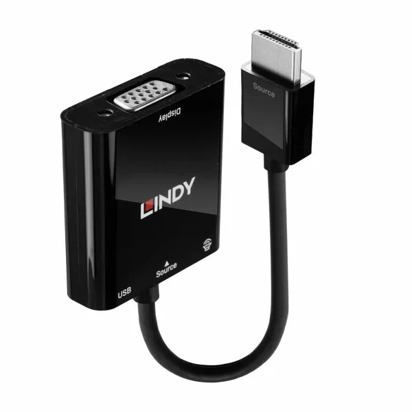 HDMI uz VGA Adapteris LINDY Melns