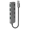 USB Centrmezgls LINDY Melns Pelēks (1 gb.)