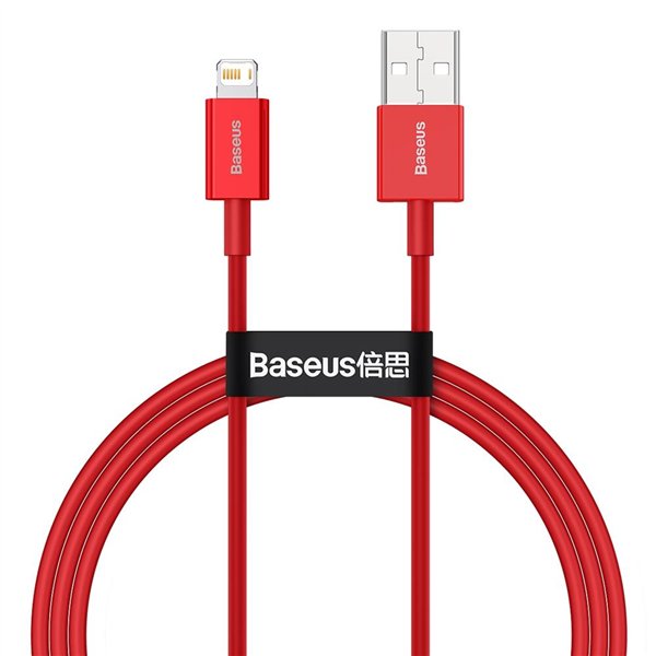 Baseus Superior USB - Lightning -kaapeli 1,0 m 2,4A punainen