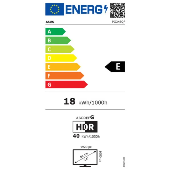 Näyttö Asus PG248QP 24,1" Full HD 50 - 60 Hz