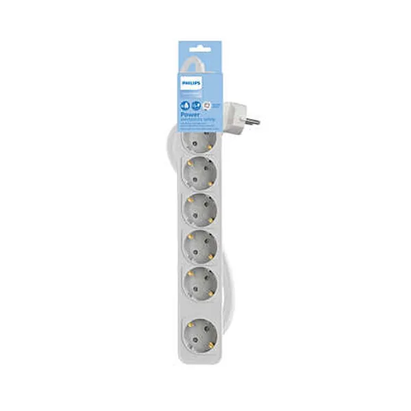 Power Socket - 6 Sockets with Switch Philips CHP2164W/62 (1,5 m)