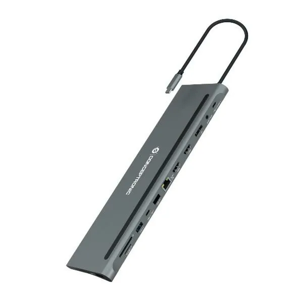 USB Centrmezgls Conceptronic 110518707101 Pelēks 100 W (1 gb.)