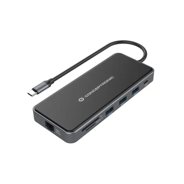 USB Centrmezgls Conceptronic DONN15G Melns 100 W (1 gb.)