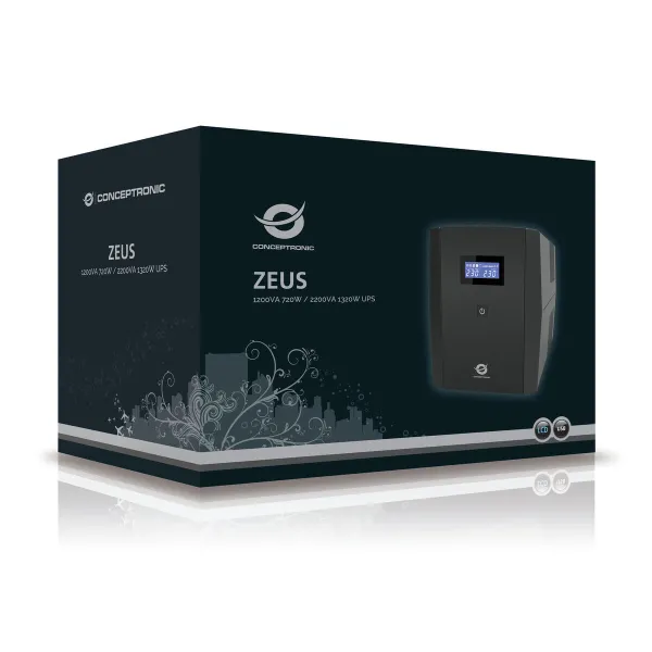 Nepārtrauktās Barošanas Sistēma Interaktīvā Barošanas Sistēma UPS Conceptronic ZEUS04EM 2200 VA