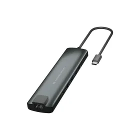USB Hub Conceptronic 110515507101 Aluminium Grey 9-in-1