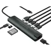 USB šakotuvas Conceptronic 110515507101 Aliuminis Pilka 9 viename