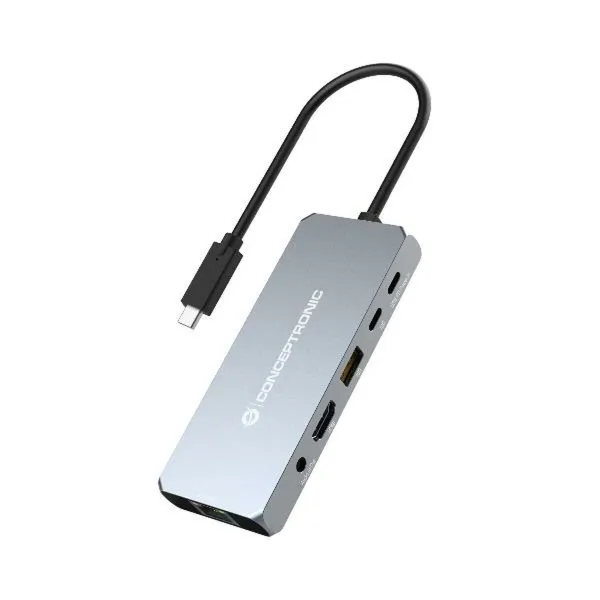 USB Centrmezgls Conceptronic 110519807101 Pelēks 100 W