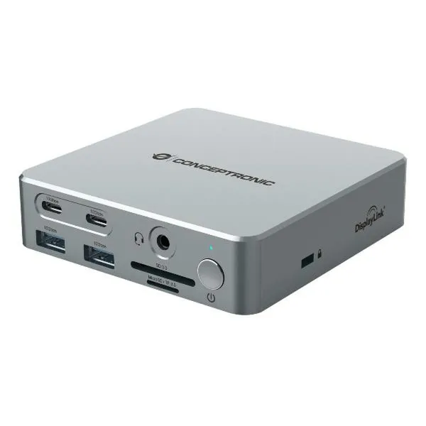 USB Centrmezgls Conceptronic 110521107101 Sudrabains 100 W