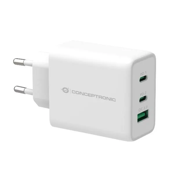 Sieninis įkroviklis Conceptronic ALTHEA12W Balta 65 W