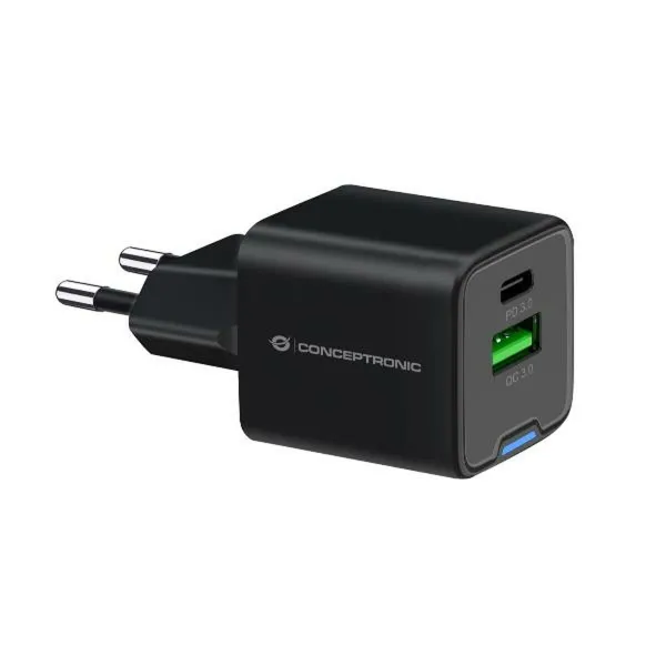 Sieninis įkroviklis Conceptronic 120550303101 Balta Juoda 20 W