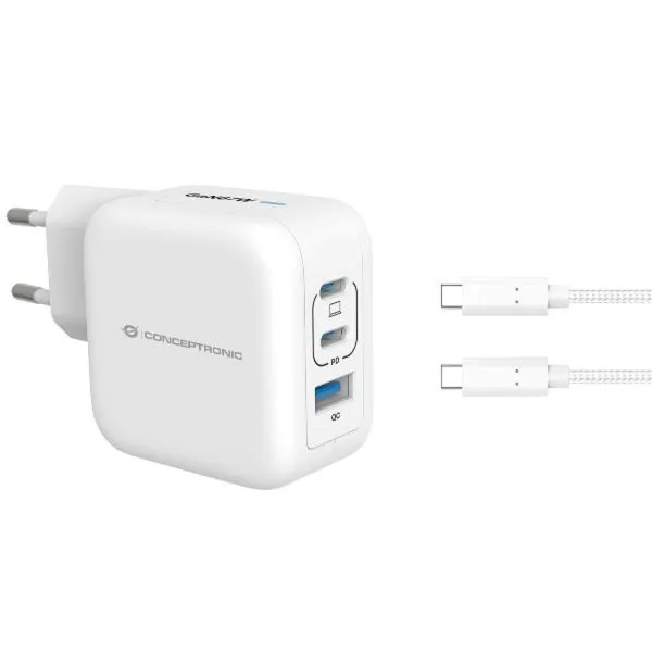Sieninis įkroviklis Conceptronic 120550603101 Balta 67 W