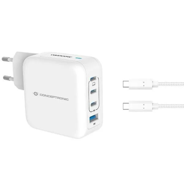 Сетевое зарядное устройство Conceptronic 120550803101 Белый 100 W