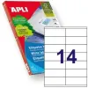 Lipnios etiketės Apli 1275 100 Paklodės 105 X 40 mm Balta