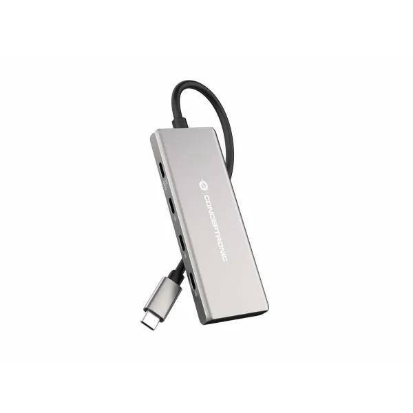 USB Centrmezgls Conceptronic 110519707101 Sudrabains