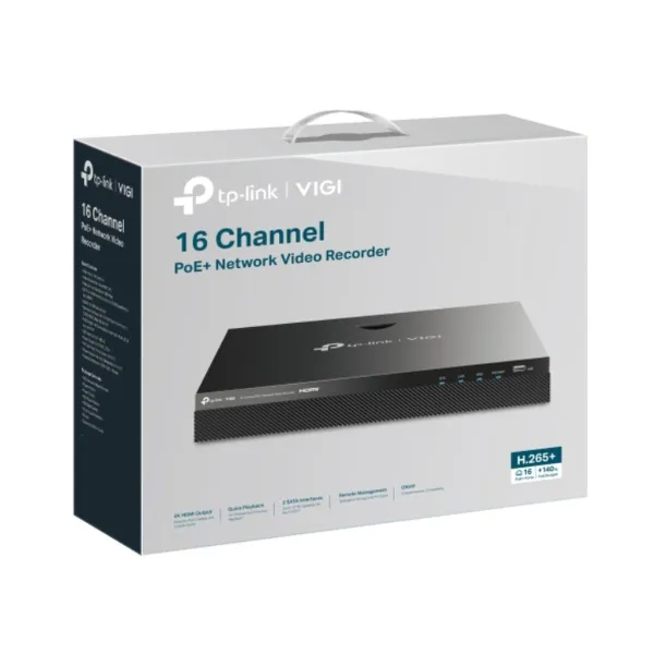 Network Video Recorder TP-Link VIGI NVR2016H-16MP-4TB Black
