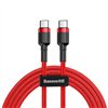 Baseus cable Cafule PD 2.0 USB-C - USB-C 1,0m 3A red 60W