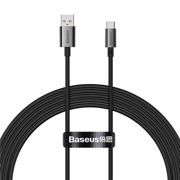 Baseus Superior USB - USB-C -kaapeli 2,0m klusteri musta 100W