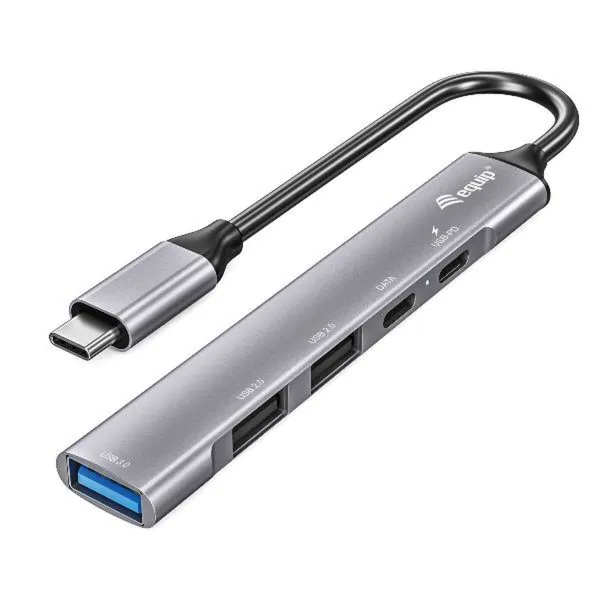 7-porttinen USB-C-hubi Equip 12896207101 Alumiini