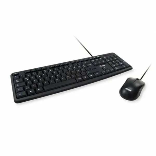 Klaviatūra ir pelė Equip 245201 Juoda Ispaniška Qwerty Ispanų