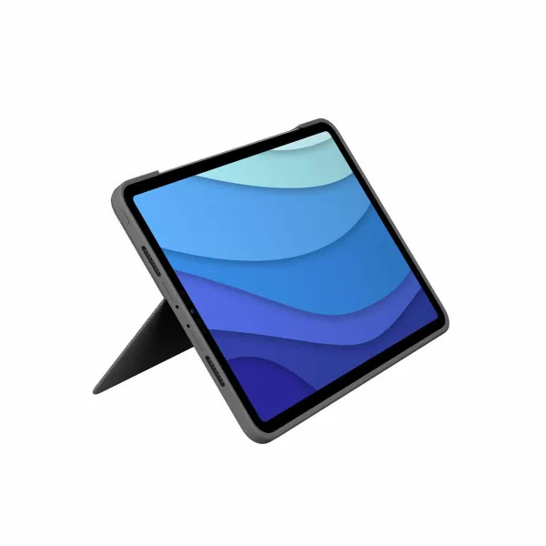iPad Vāciņš + Tastatūra Logitech 920-010145 Pelēks Spāņu Qwerty QWERTY