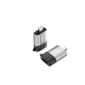XO-sovitin GB015 mini Displayport - HDMI 4K harmaa