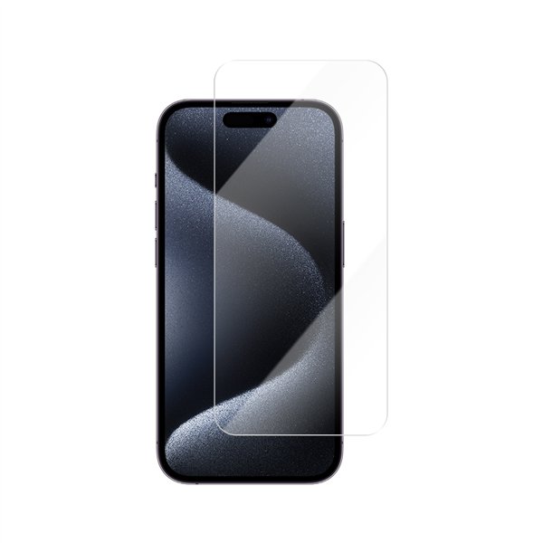 Vmax rūdīts stikls 2,5D normāls caurspīdīgs stikls iPhone 15 Pro 6,1"