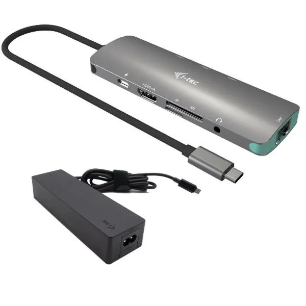 USB šakotuvas i-Tec C31NANOLANPD100 Aliuminis