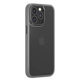 Comma-suojakuori Joy Elegant iPhone 15 Prolle, harmaa